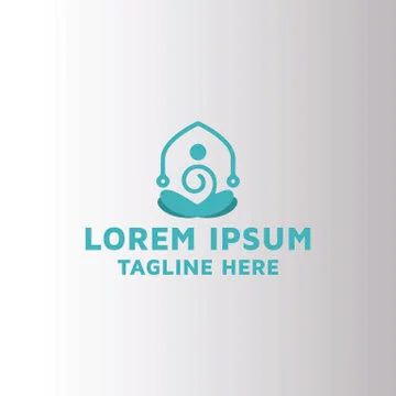 Modern Yoga image, vector logo design idea Illustrazione stock