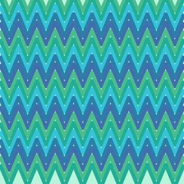 Modern zigzag geometric pattern in green and blue gradient tones Stock Illustration