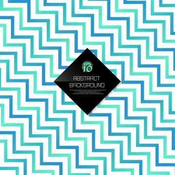 Modern zigzag pattern of blue turquoise color template background. Stock Illustration
