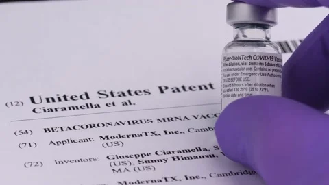 Moderna vs Pfizer Biontech lawsuit concept Stock Footage 205730682