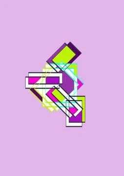 Modernist Floating Cubes Concept Stock Illustration