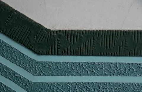 Modernist painted wainscot wall pattern texture. Stock Photos