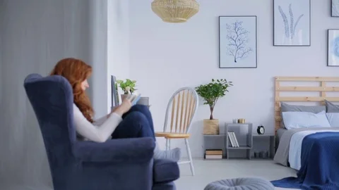 Modernity and harmony in bedroom Stock-Footage 79879441