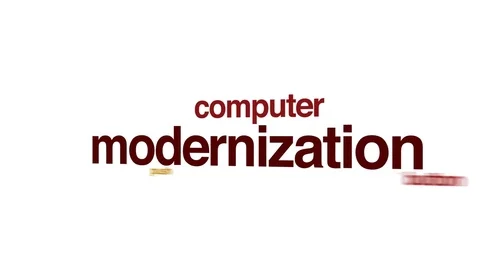 Modernization animated word cloud. Stock Footage 70406617