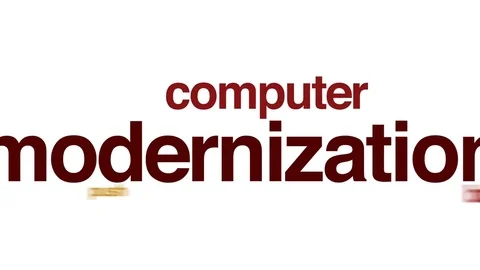 Modernization animated word cloud. Stock Footage 70644782