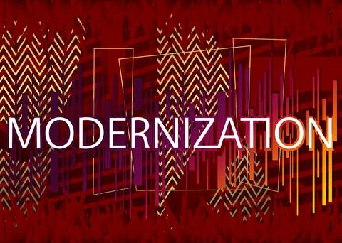 Modernization, Vector word poster. Quotes and phrases for banners, posters, f Stock Illustration