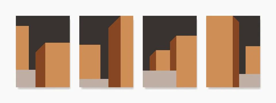 Modernize your wall decor with this set of contemporary, minimalist geometr.. Stock Illustration