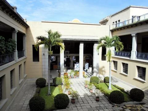 Modernized colonial building Foto stock