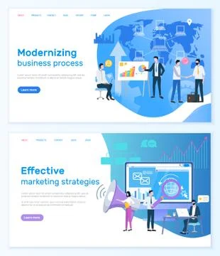 Modernizing Business Process Effective Strategy Stock Illustration