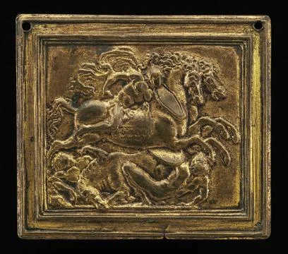 Moderno, Battle Scene, in a Rectangular Frame, 1505 1510 Battle Scene, in ... Stock Photos