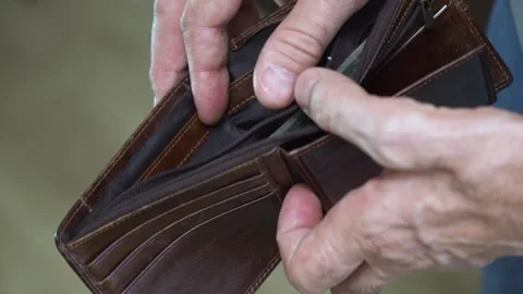 Modest finances of a pensioner Stock Footage 300937014