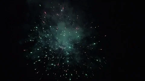 Modest Sized Fireworks 库存影片 109377657