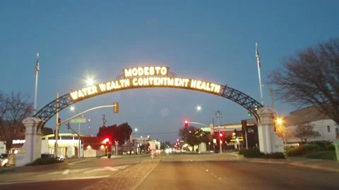 The Modesto Arch 7 Stock Footage 170728988