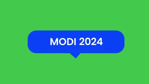 Modi 2024 text on Speech Bubble Animation. Stock Footage 243103857