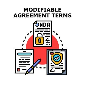Modifiable agreement terms concept vector illustration Stock Illustration