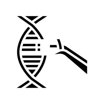 Modification and construction genetic molecule glyph icon vector illustration 스톡 일러스트