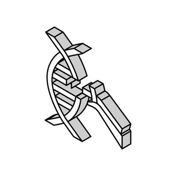 Modification and construction genetic molecule isometric icon vector Stock Illustration