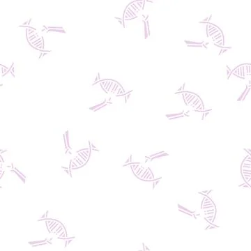 Modification and construction genetic molecule glyph seamless pattern Stock Illustration