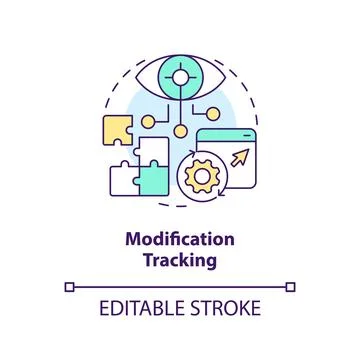 Modification tracking concept icon Illustrazione stock