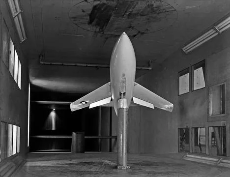 Modified Bell X-1 model pioneered variable-sweep studies in 1947.  Photogra.. Photos