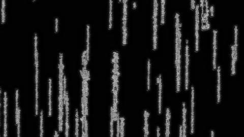 Modified, Black and White, Noisy Matrix effect with Warping Video stock 150078587