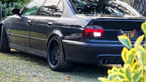 Modified BMW M5 from the E39 generation 2000 year model show car Stock Footage 326277805