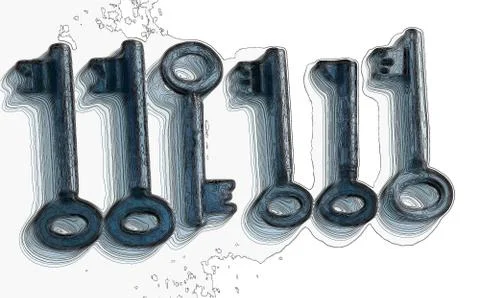 Modified photo of keys Stock Photos