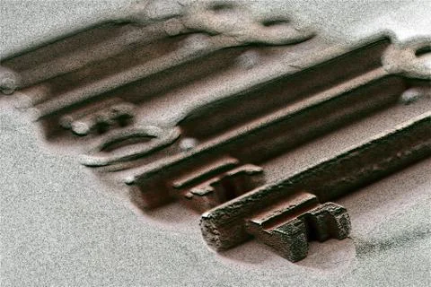 Modified photo of keys Stock Photos