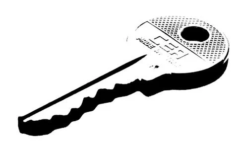 Modified picture of key - pc graphics Stock Photos