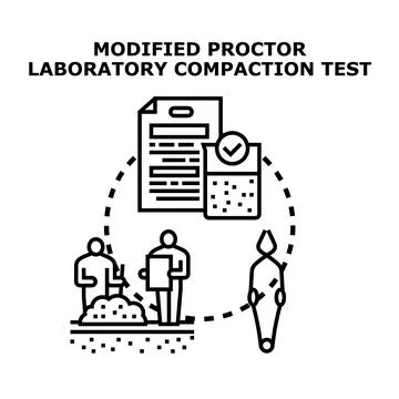 Modified proctor compaction test in a laboratory setting 库存插图
