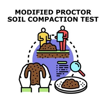 Modified proctor soil compaction test concept 스톡 일러스트