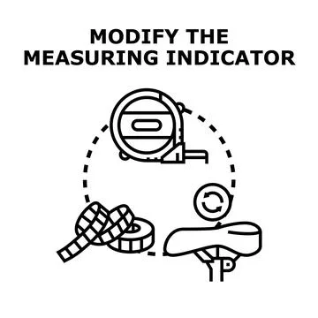 Modifying measuring indicator for personalized adjustment concept Stock Illustration