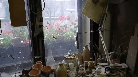 MODRA POTTERY WORKSHOP 3 Stock Footage 2880484