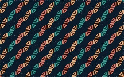 Modular Arc Mosaic Abstract Geometric Pattern Background Stock Illustration