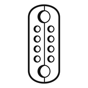 Modular beam mechanical part icon line art Illustrazione stock