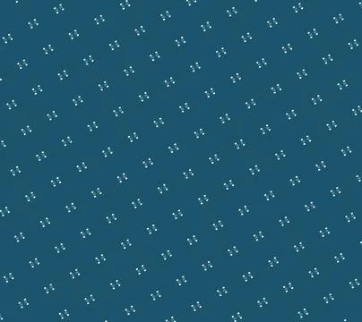 Modular block linework single-line repeat pattern in ice white, muted teal, deep Stock Illustration
