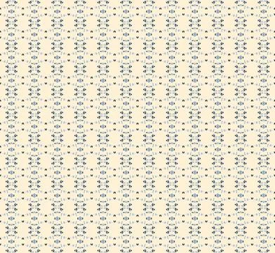 Modular block linework single-line repeat pattern in peach cream, sky blue, stee Stock Illustration