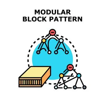 Modular block pattern for system structure development Stock Illustration