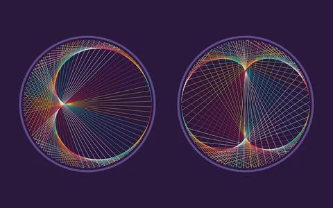 Modular Chords Mathematical Geometric Background 스톡 일러스트