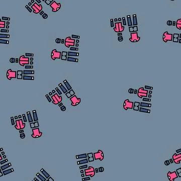 Modular clothing layers vector seamless pattern Stock Illustration