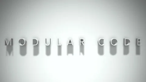 Modular code 3D title animation with shadows on a white background Stock Footage 298002498