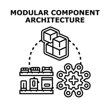 Modular component architecture system for software and design イラスト素材