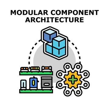 Modular component architecture system for software and design 库存插图