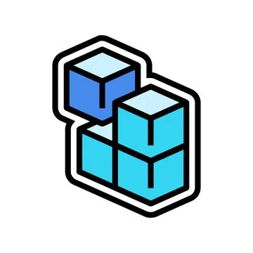 Modular components color icon vector illustration Stock-Illustration