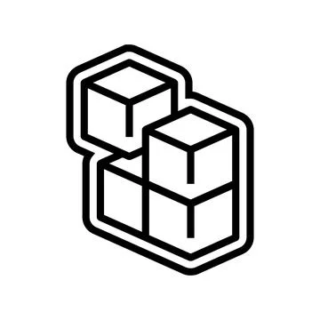 Modular components line icon vector illustration Stock-Illustration
