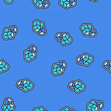 Modular components vector seamless pattern Stock Illustration