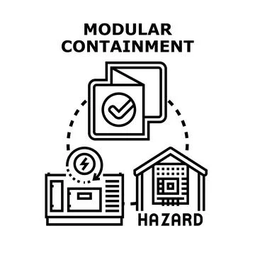 Modular containment system protecting hazardous elements イラスト素材