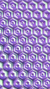 Modular cubes form an architectural relief with undulating dynamics 3d Stockillustratie