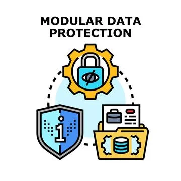 Modular data protection concept with secure information management Stock Illustration