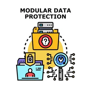 Modular data protection system for cyber security Stock Illustration